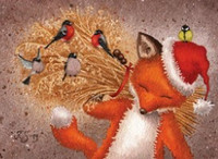 Kettu ja kauralyhde kortti