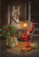 Aasi saa lahjan joulukortti