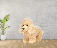 Aprikoosinvärinen villakoira pehmo