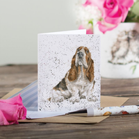 Wrendale basset hound minikortti