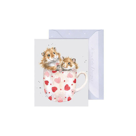 Wrendale hamsterit mukissa-minikortti