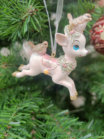 Bambi ja linnut joulukuusenkoriste
