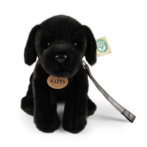 Musta labradorinnoutaja hihnalla 25 cm