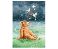 Karhu ja lintuset kortti