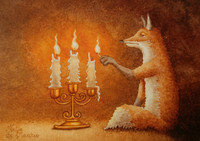 Kettu sytyttää kynttilät