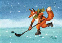 Kettu pelaa jääkiekkoa kortti