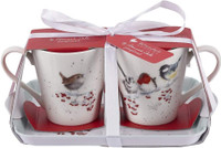 Wrendale talviset linnut muki ja tarjotin setti