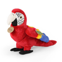 Värikäs punainen pehmopapukaija 24cm