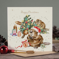 Wrendale majavien joulukuusi kortti