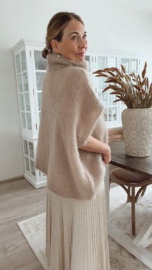 BENEDETTA KID MOHAIR PONCHO BEIGE