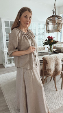 HENRIETTA LINEN BLOUSE CASHMERE