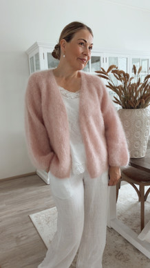 SYLVIE KID MOHAIRNEULETAKKI VANHA ROOSA