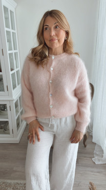 JOSEFIN MOHAIRNEULETAKKI VAALEA ROOSA