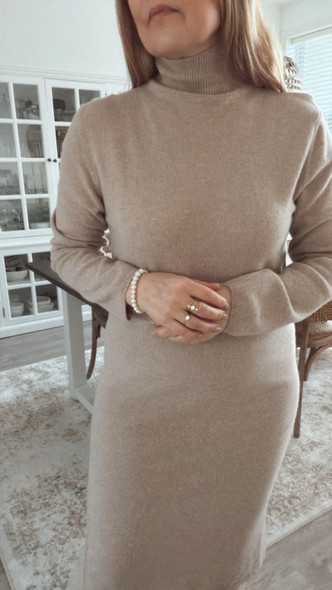 MILA MERINOWOOL KNITTED TUNIC TAUPE