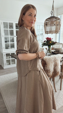 HENRIETTA LINEN BLOUSE CAMEL