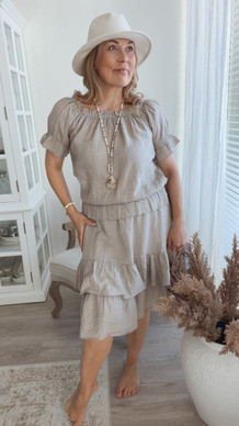 CATRIN LINEN BLOUSE CASHMERE