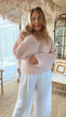 SAMANTHA MOHAIR KNIT LIGHT ROSE