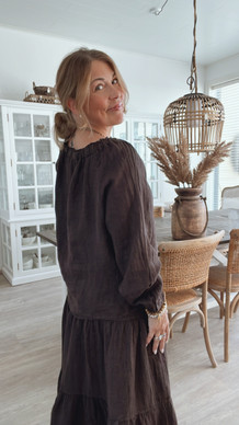 CHIARA LINEN BLOUSE BROWN