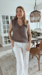 MUSETTE MOHAIR VEST TAUPE