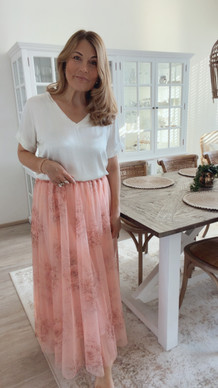 DONATA TULLE SKIRT ROSE