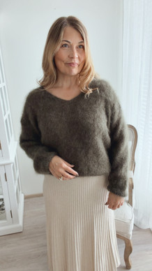 LOVELY KID MOHAIR KNIT KHAKI
