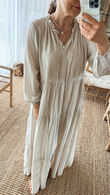 MARIELLA SILKKI-SATIINIMEKKO BEIGE