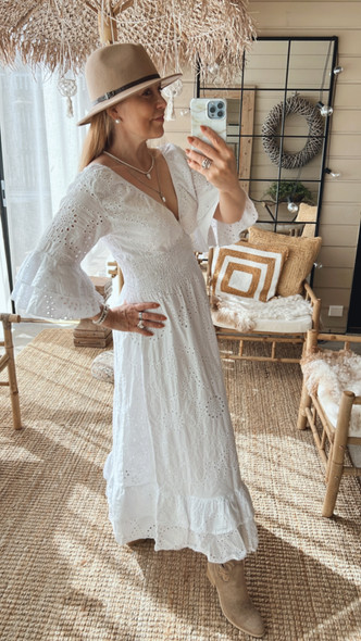 ELEANOR COTTON DRESS WHITE
