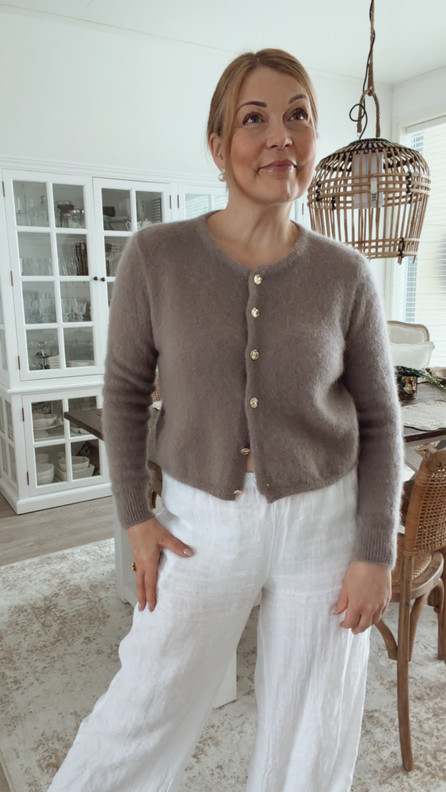 NINETTE MOHAIRNEULETAKKI TAUPE