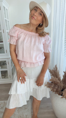 CATRIN LINEN BLOUSE ROSE