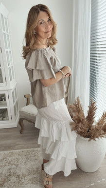 LORAINE LINEN BLOUSE CASHMERE