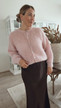 JOSEFIN KID MOHAIR KNITTED JACKET LIGHT ROSE