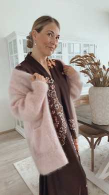 FRIDA KID MOHAIRNEULETAKKI VAALEA ROOSA