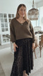 CLARA MOHAIR KNIT BROWN