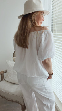 JENINA VISCOSE BLOUSE WHITE