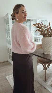 JOSEFIN KID MOHAIR KNITTED JACKET LIGHT ROSE