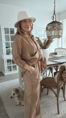MIRIAM LINEN PANTS CAMEL