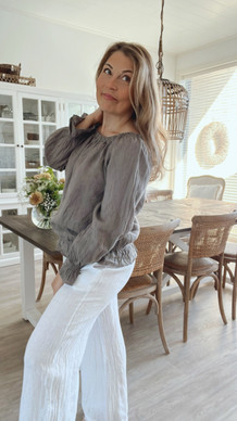 NOEMI LINEN BLOUSE TAUPE