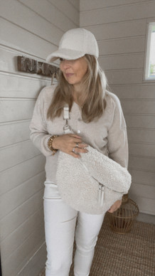 TEDDY JUMBO CROSSBODY BEIGE