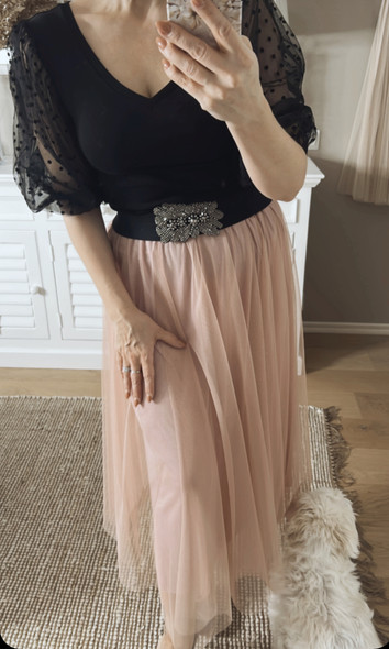 CARLA TULLE SKIRT ROSE