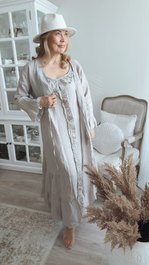 BETHINA LINEN KAFTAN CASHMERE