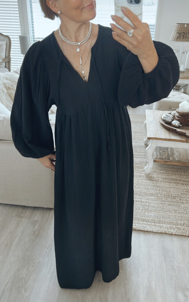 INGRID COTTON DRESS BLACK