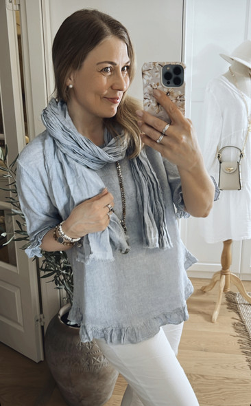 LINEN SCARF LIGHT JEANS