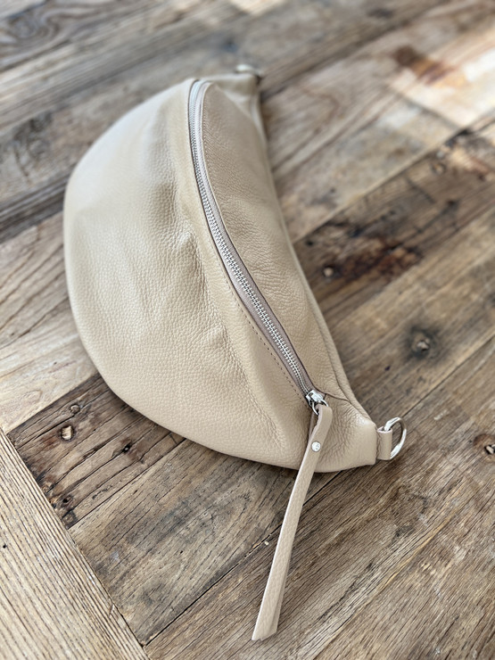 CROSSBODY NAHKALAUKKU XL VAALEA TAUPE