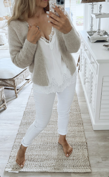 DIANNA MOHAIRNEULETAKKI BEIGE