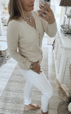 NELLA WOOL CARDIGAN BEIGE