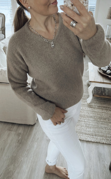 SHANIA ALPAKKANEULE TAUPE