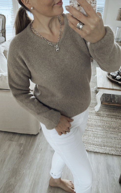 SHANIA ALPAKKANEULE TAUPE