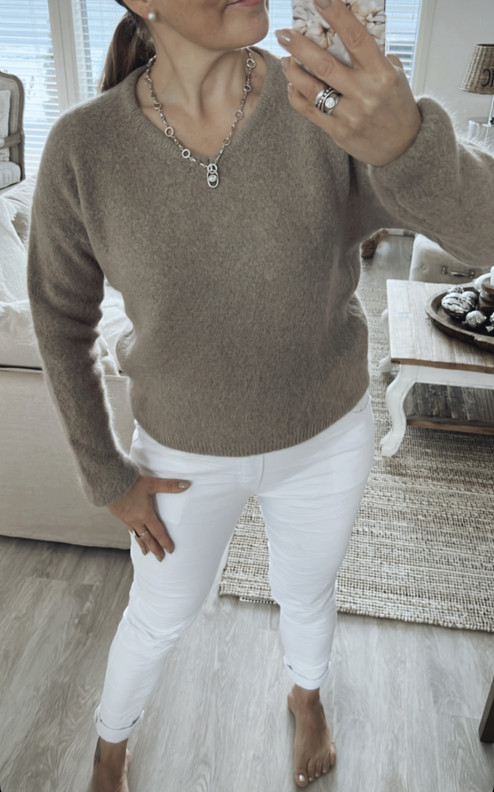 SHANIA ALPAKKANEULE TAUPE