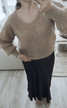 FRANCINA KID MOHAIR KNIT CAMEL