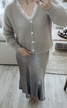KRISTA KNITTED MOHAIR JACKET BEIGE